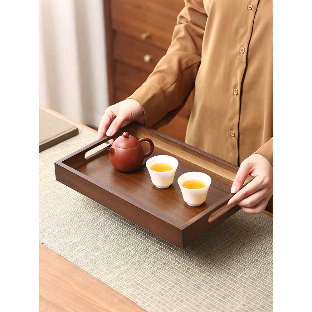 覆古竹木质托盘长方形茶杯茶盘酒店商用水杯洗漱用品收纳咖啡托盘,餐饮具,餐用托盘,淘宝优惠券,粉丝福利购,淘宝优惠卷