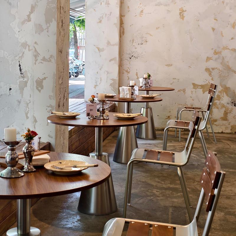 复古风咖啡店桌椅茶几圆桌网红甜品奶茶店桌椅西餐厅餐饮桌子商用