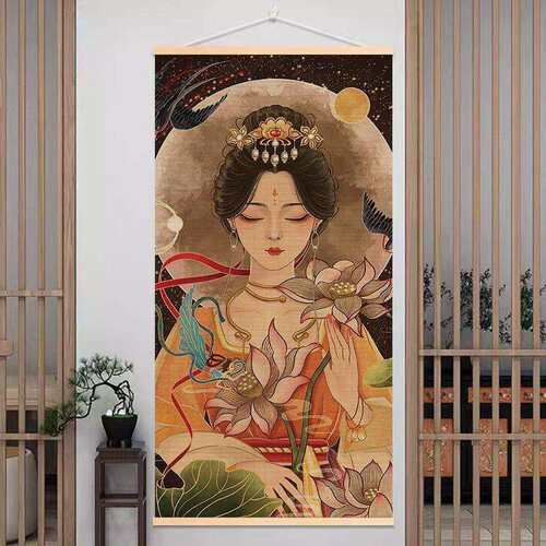 卓玛2.0新中式挂画茶室客厅卧室搭配玄关 竹艺挂画