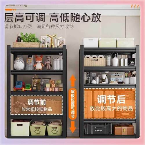 ?用置物架家递落地多层货F$p$p$%p架阳客厅收纳台架储物间超市快