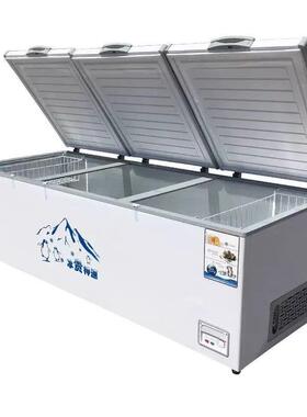 冰柜商用大容量冷藏冷冻单温双温节能铜管卧式冷柜家用低温冷冻柜