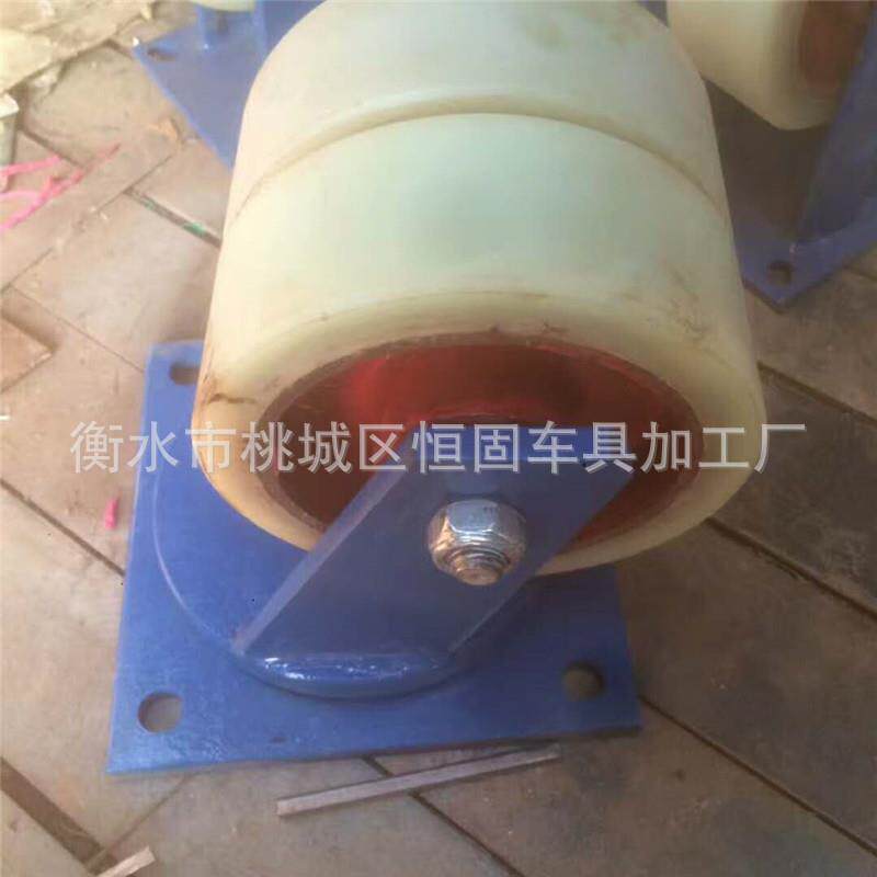 p架u聚氨酯脚轮轱货工业脚轮辘双轴承-板车静音带刹车轮