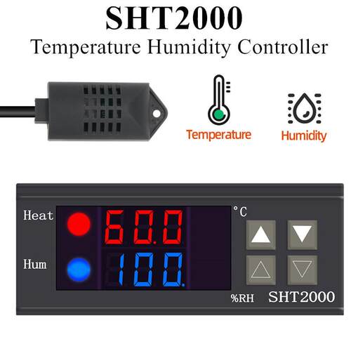 SHT2000温湿度控制器暖化养殖大棚温度湿度控制高精度数显