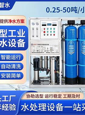 大型工业反渗透RO水处理设备商用去离子大流量净化出水直饮净水器