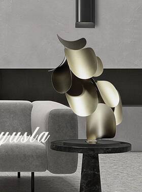 简约级感样板间高售楼部玄关柜特大号墅别客厅落大型摆件YJG装地