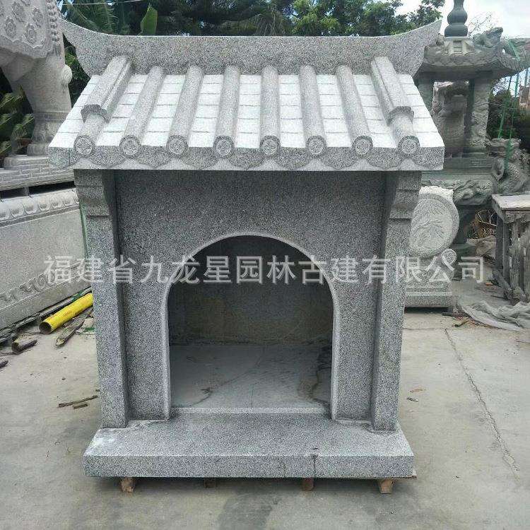 石雕小庙土地公土地婆小庙城隍庙牌位家用地藏庙户外寺院山神