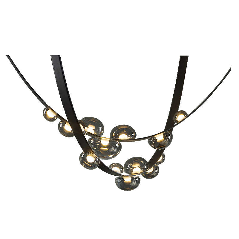 现代北欧别墅餐厅吊灯具轻奢意式极简前台接待区客厅岛台吧台茶台