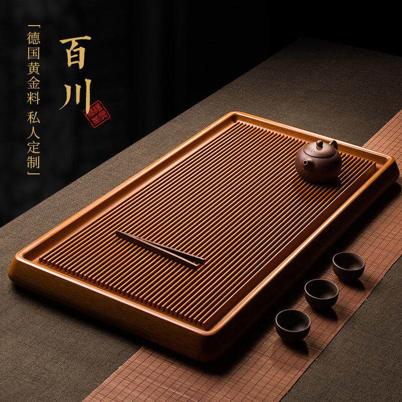 德国黄高档电木茶盘家用简约胶茶托泡台海功夫具大小型号现代轻奢