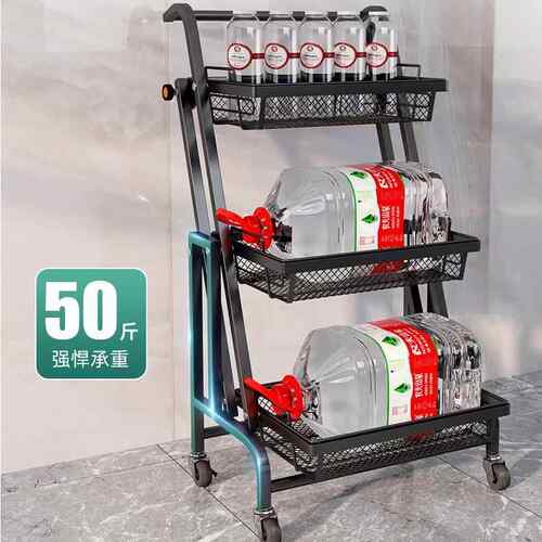【厂家直销】转折叠推HN-LB101车置物旋架容量厨平行小大推车客厅