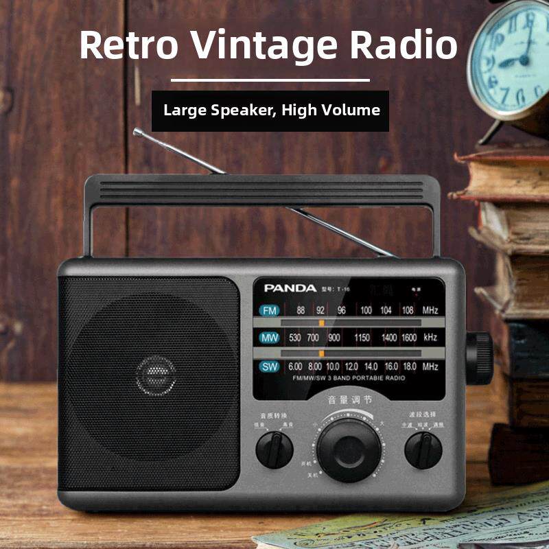 熊猫 老人专用收音机全波段大音量指针简单款老年人礼物 插电即用