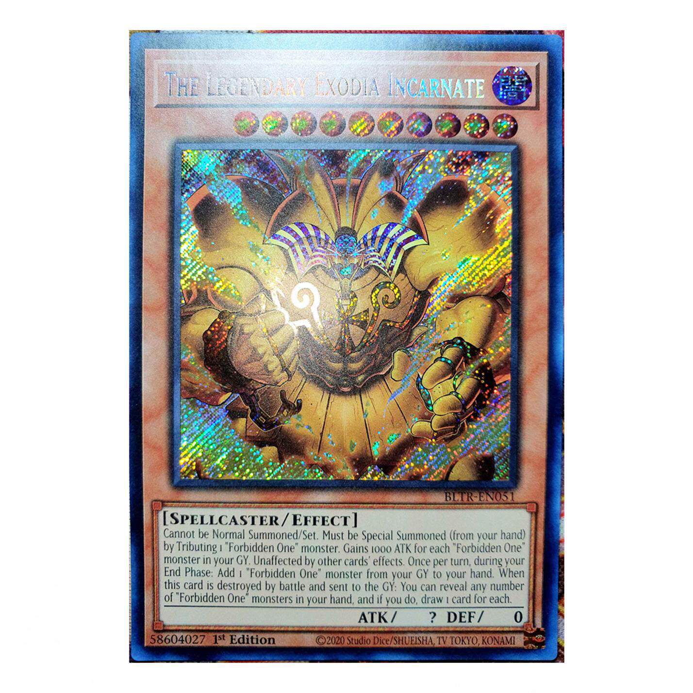 游戏王美英一刷BLTR-EN051 SCR 召唤神 艾克佐迪亚 Incarnate EK2