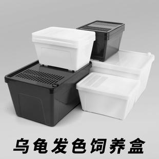 乌龟黑白隔离龟苗活体发色鱼缸热带鱼孵化饲养盒套加温多功能龟箱