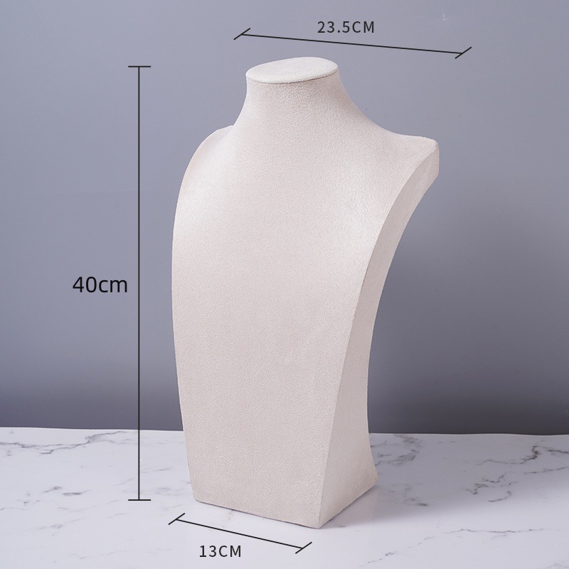 绒布项链展示架人像模特架项链颈模柜台陈列道具项链架子