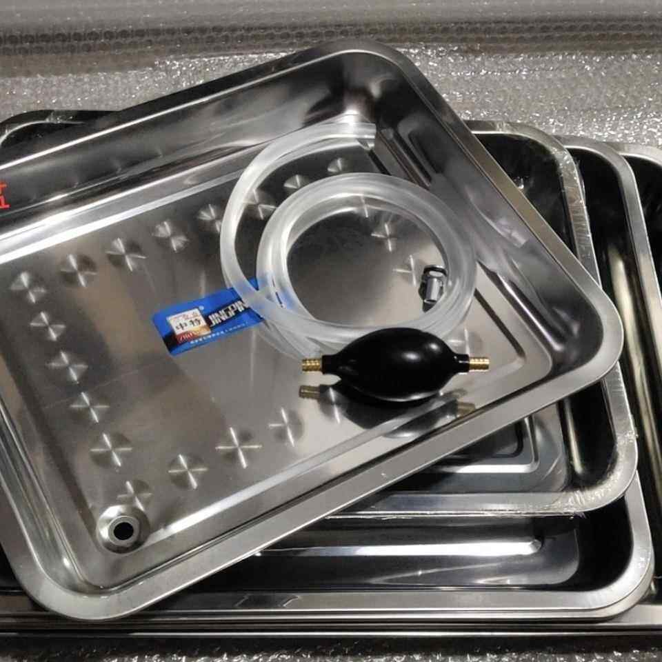 茶盘托盘接水盘蓄接水盘嵌入式茶盘不锈钢茶盘配件茶台底盘排水配