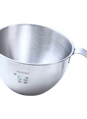 定制厨房烘焙打蛋碗304料理碗带刻度线导流嘴把手多规格加厚量杯
