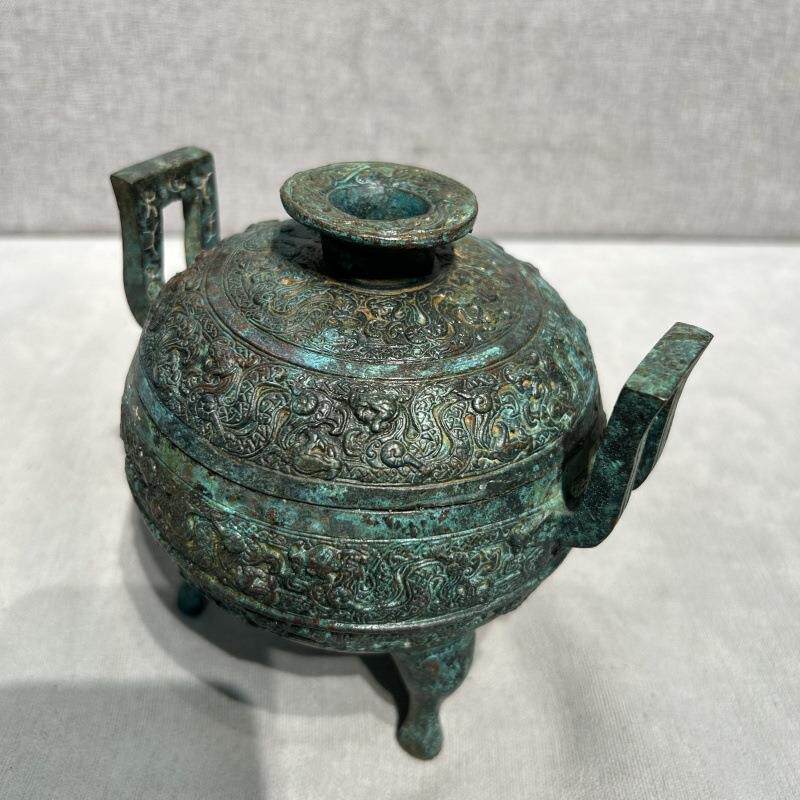 仿古青铜器小圆鼎工艺品摆件圆鼎三足鼎仿古摆件收藏品