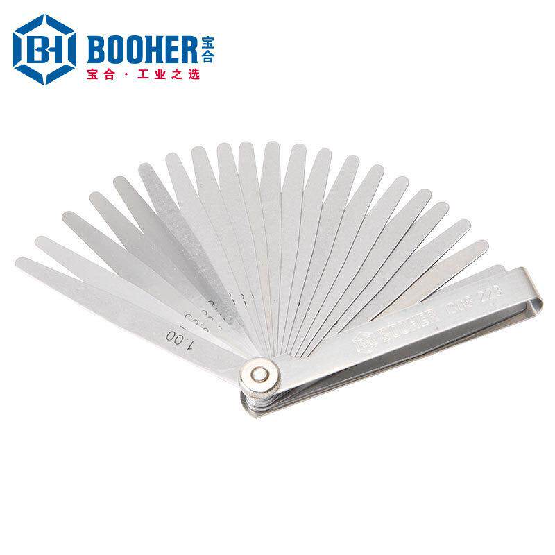 Booher宝合工具23件套公英制塞尺BH1308223高精度塞规塞尺 折叠式