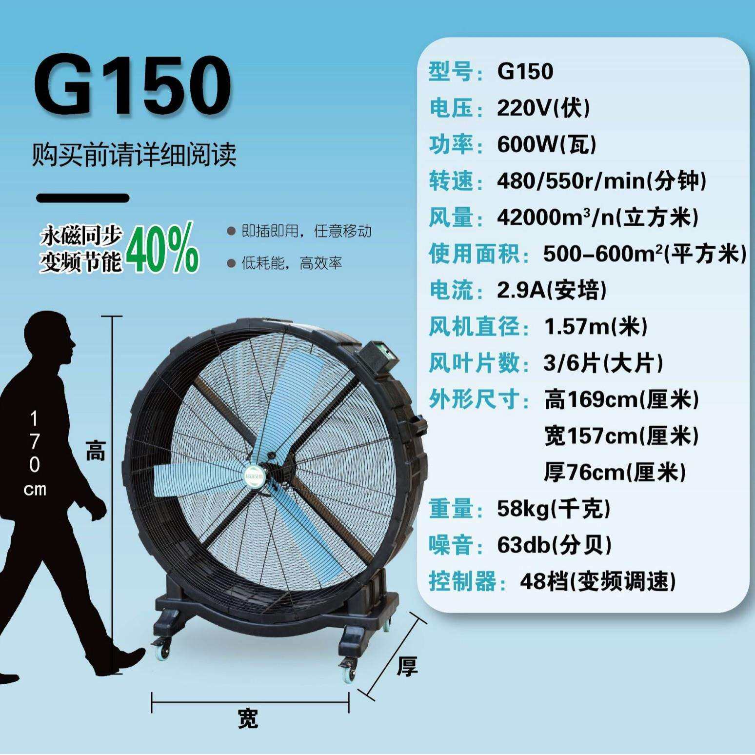 勒普工业移动大风扇G150 G200