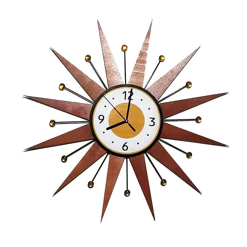 跨境爆款北欧钟表简约客厅挂钟创意家居装饰时钟复古轻奢壁钟挂墙