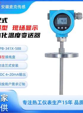 机电一体化本安防爆铂电阻 WZPB-341-588 24VDC 4~20mA+HART协议