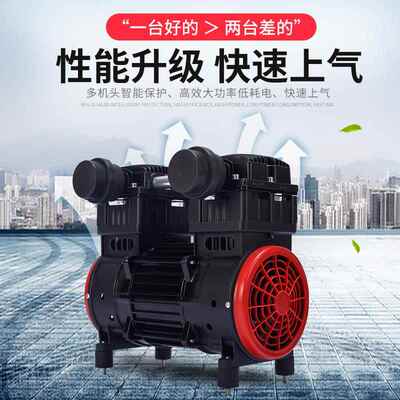 无油音空压机工业空气压缩静机级220V气磅大型喷漆高气QMS压冲泵