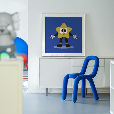 星星潮流装饰画kwas可爱的画艺术家卧室画家居卧室客厅装饰挂画
