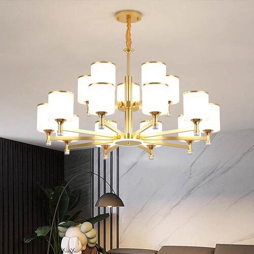 吊灯客厅2024新款意式轻奢灯具现代简约高级感大气自建房极简主灯