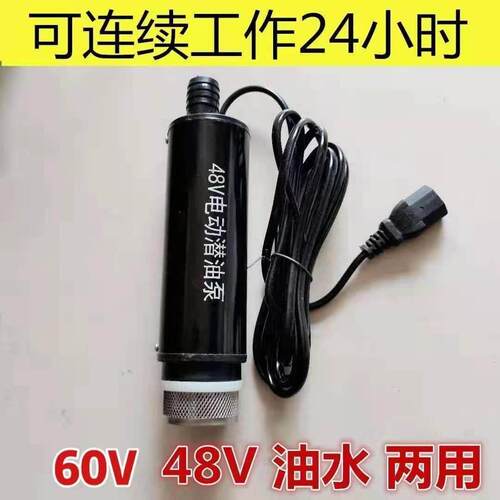 珂富宸适用于电动抽油泵柴油泵12伏24v48v60v抽水潜水泵油抽子加油枪加油自吸