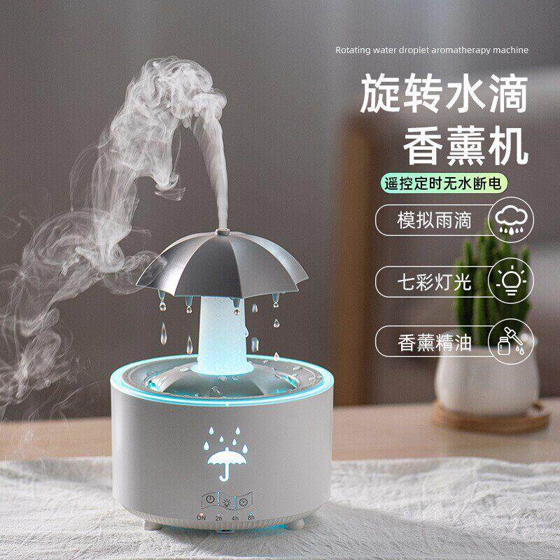 桌面加湿器小型家用卧室静音迷你办公室宿舍客厅创意雨滴香薰机