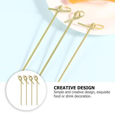 200 Pcs Disposable Cocktail Sign Martini Stirrers Bamboo