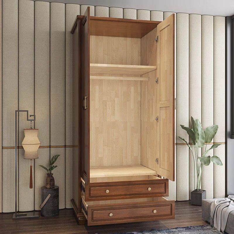 新衣式OKO户实中木柜小型衣橱现代简约卧室实木收纳柜两门儿童储