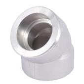 316螺纹丝扣通加厚 不锈钢304 45度锻制内丝弯头 G标RC高压管件