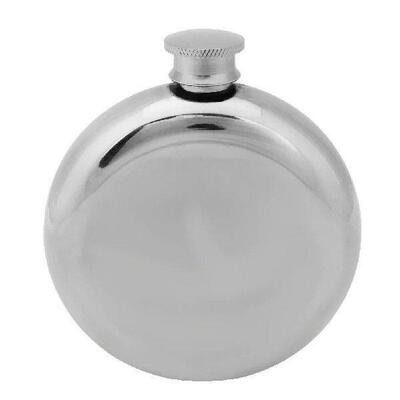 5oz Round Alcohol Flask Stainless Steel Mini Pocket Flagon
