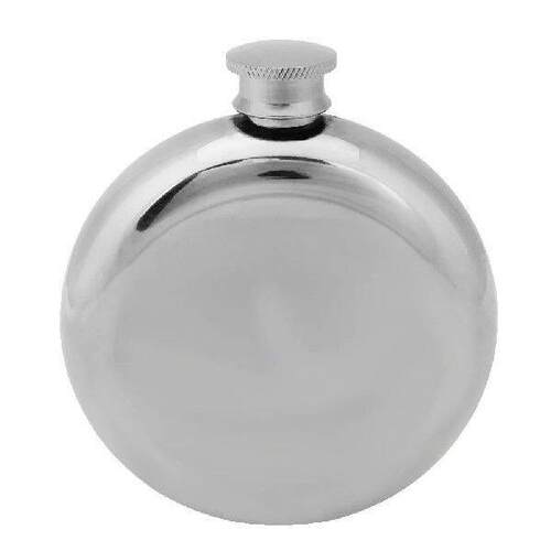 5oz Round Alcohol Flask Stainless Steel Mini Pocket Flagon