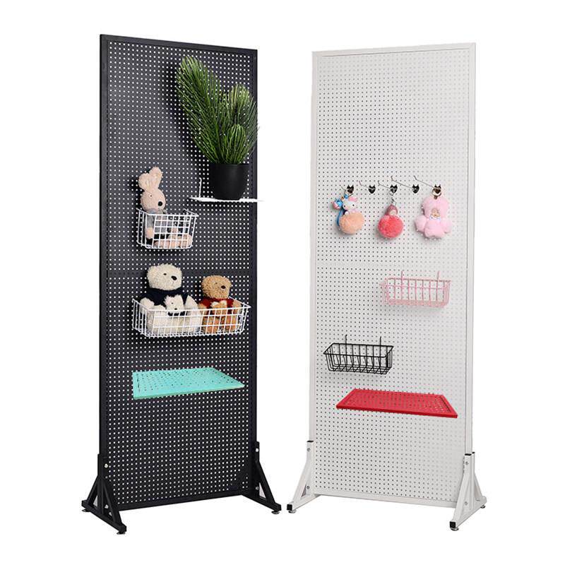 洞洞板展示架带支架移动货架落地式手机壳饰品孔板架五金工具架子