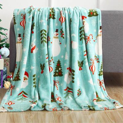Red reindeer Christmas flannel blanket圣诞节沙发法兰绒盖毯
