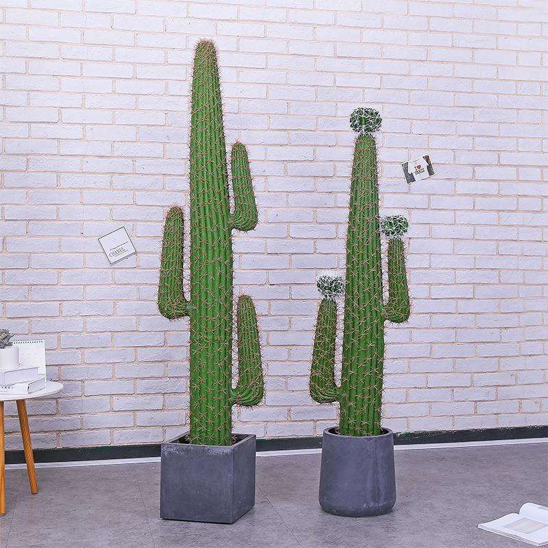 北欧仿真绿植仙人掌大型仙人柱室内橱窗落地简约装饰植物盆景假树
