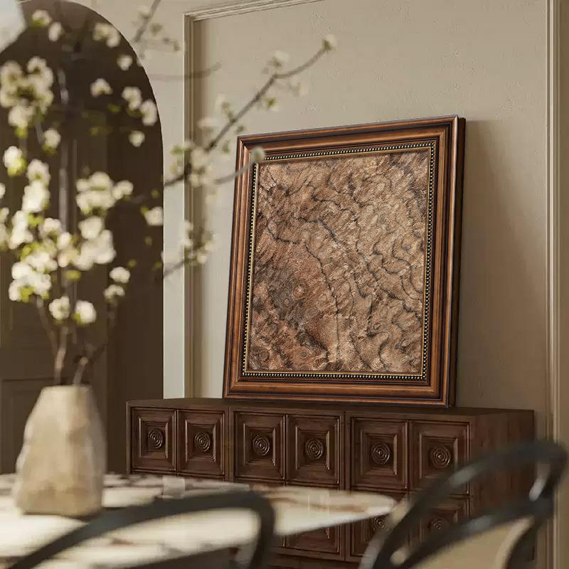 2025新款法式复古中古小众南洋风客厅装饰画斗柜玄关餐厅卧室挂画