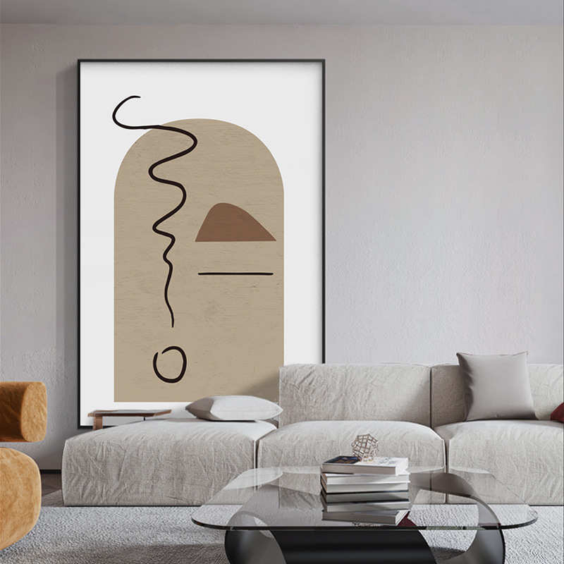 北欧现代装饰画客厅沙发背景墙落地画简约玄关大气餐厅酒店挂画图片