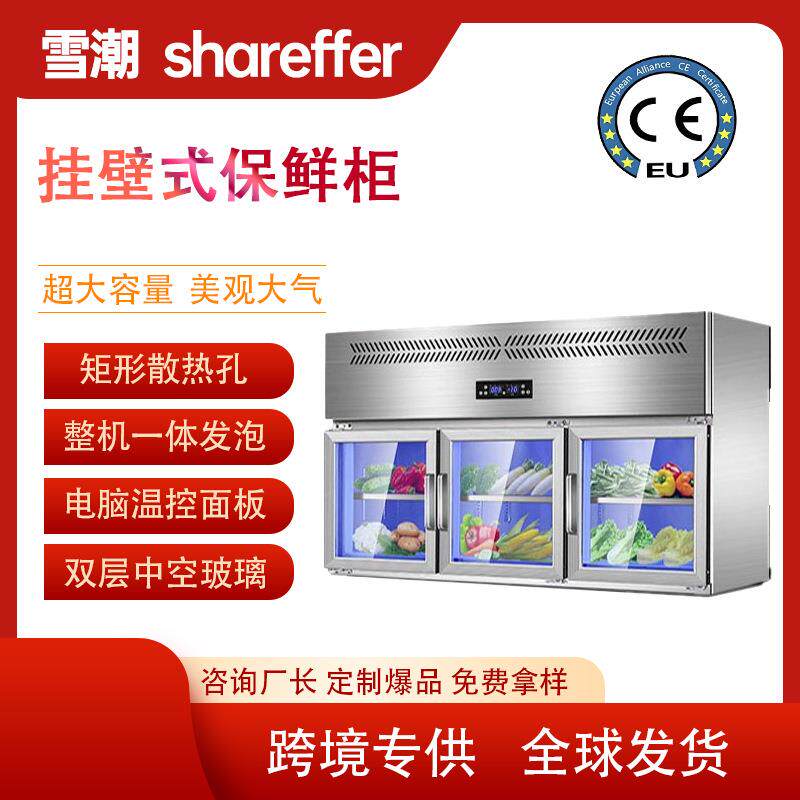 挂墙式冰箱冷藏保鲜工作台展示柜商用壁挂冷冻吊柜悬挂式冰柜