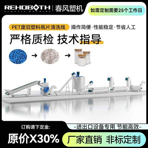 清洗线PET清洗线废旧PET瓶片塑料清洗设备可定