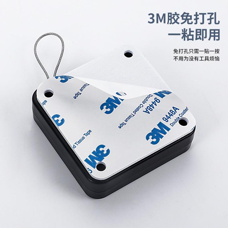 家用木门免打孔绳闭门器房厨推拉拉门静冲音缓简易自动关门器