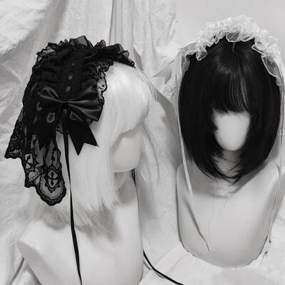 4 Types Original Lolita Bridal Veil Versatile Headband