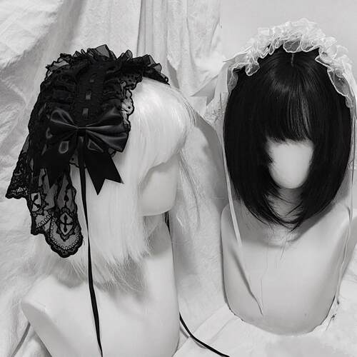 4 Types Original Lolita Bridal Veil Versatile Headband