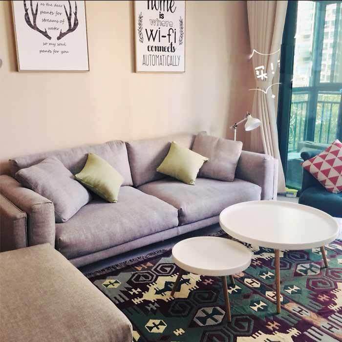 高档民沙族风做旧沙欧发巾北古着装饰布个性复古几何客厅毯发地罩