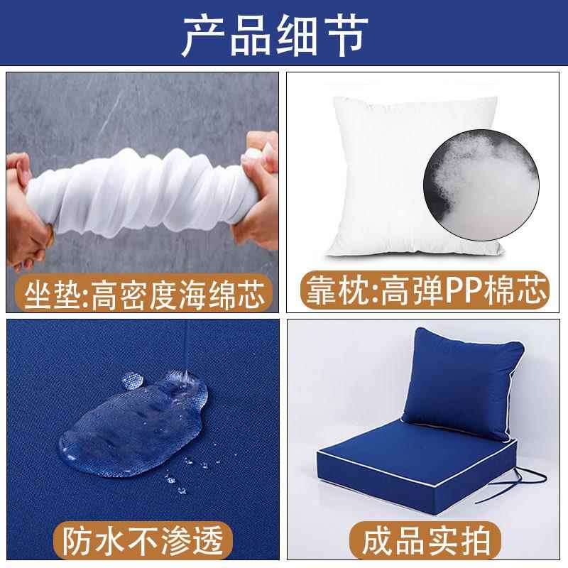 跨境直供防水涤纶外沙发靠套枕装庭院藤椅高密度海绵2026沙发垫户
