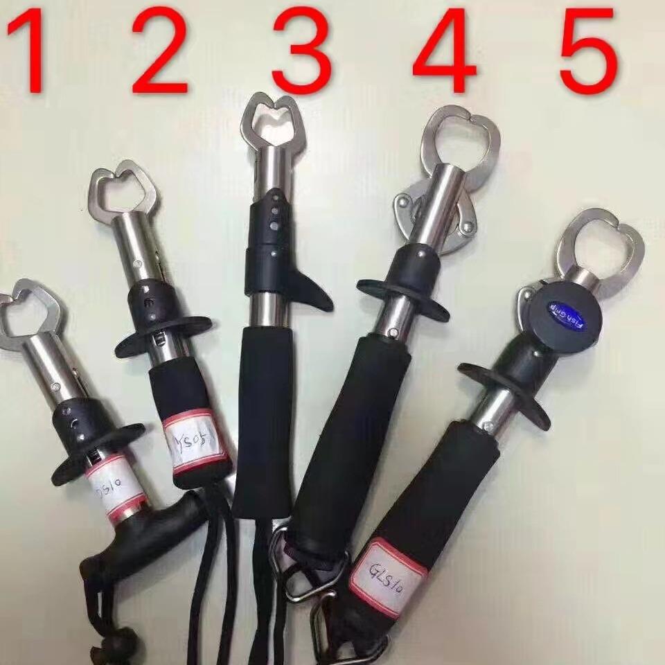 控鱼器带称重钓鱼夹子路亚装备不锈钢带尺带称枪式控鱼器控鱼钳