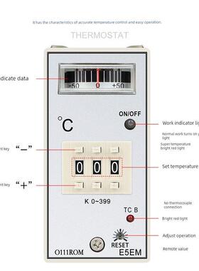 指针式温控仪 温度控制器 E5EM E5EN K型0－399度 温控器