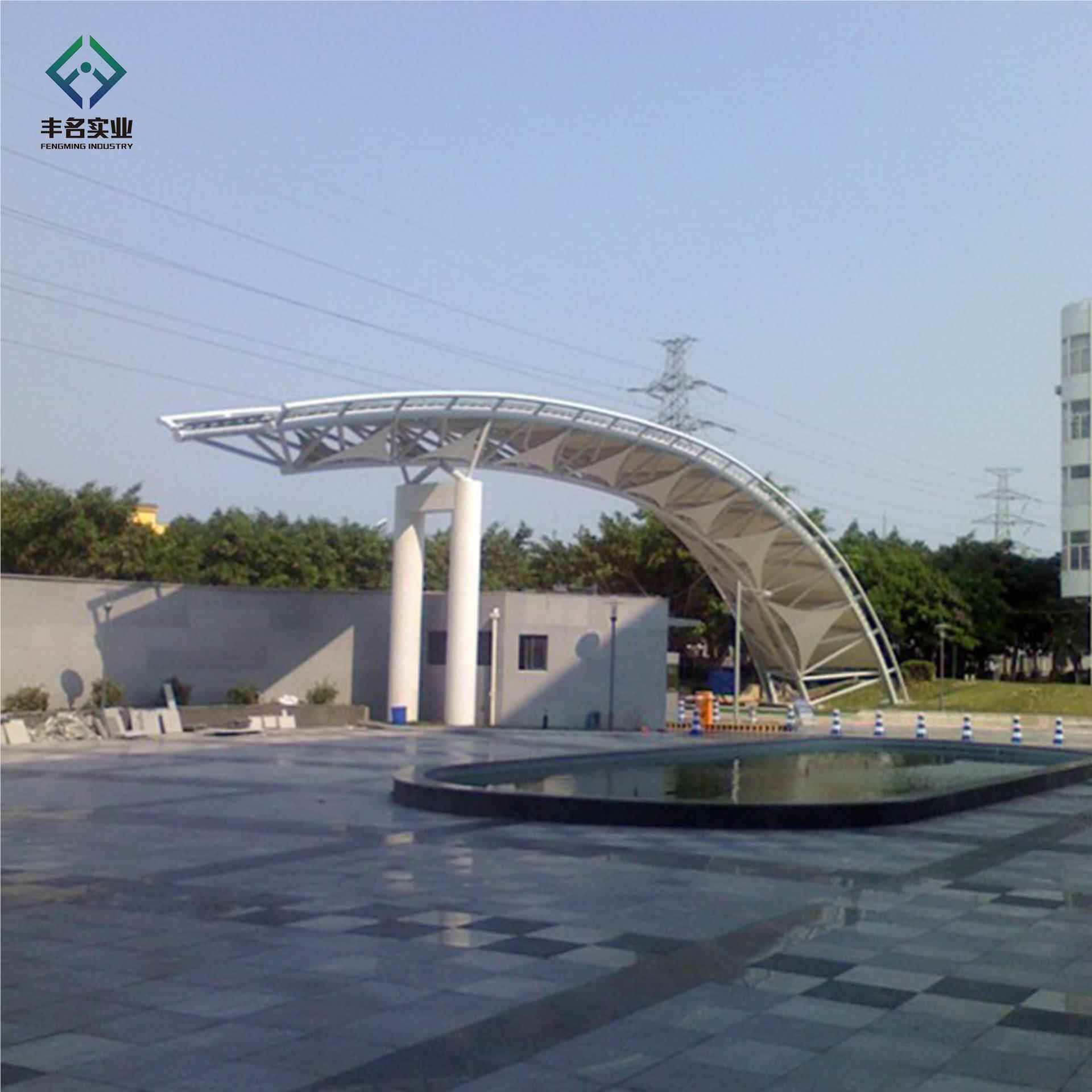 定制小区公景观棚 园膜结构遮阳棚 户外体育03场厂活动大型家张拉