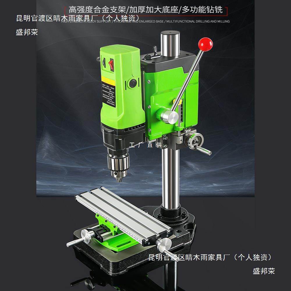盛邦荣微型迷你台钻钻床铣床小型台转家用多功能工业级钻孔机工作